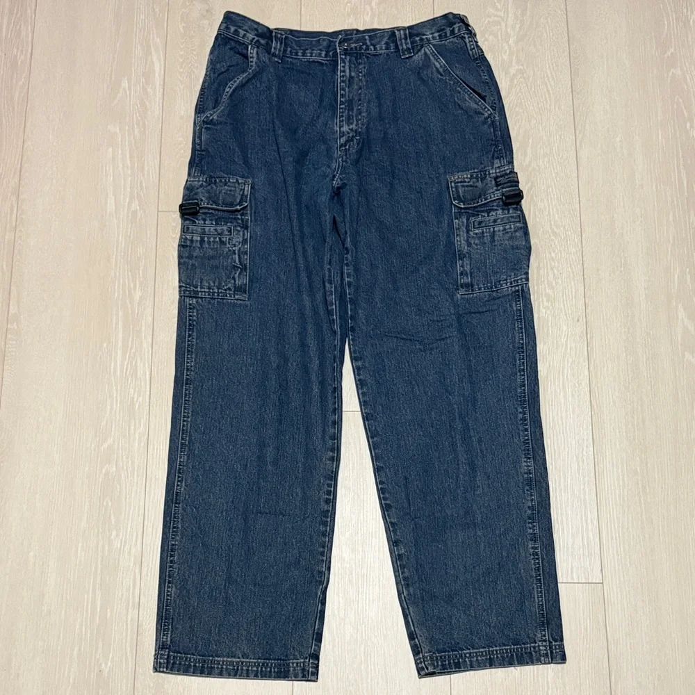 ✨Wrangler Men's Blue Cargo Denim Pants 34x32